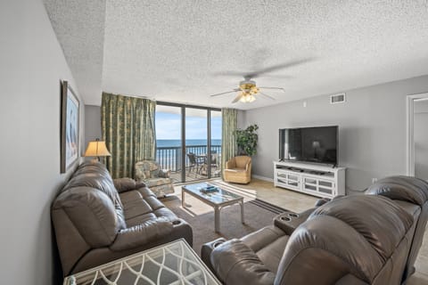 The ocean front living room is fabulous for movie night with the family.