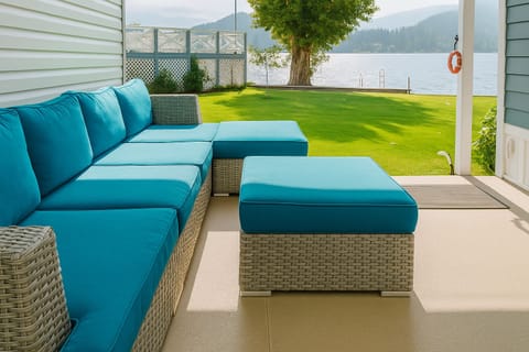 Comfy seating on the patio