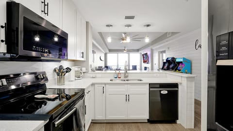 Samsung Black Stainless appliances, Main Street USA Coffee Bar