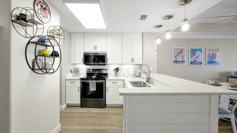 Samsung Black Stainless appliances, Main Street USA Coffee Bar