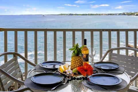 Waves! Waves! Waves!  You may see a dolphin or whale while you dine