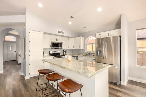 Fully stocked kitchen