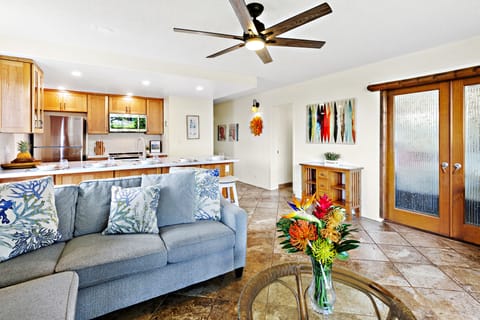 Cool blue tones will have you feeling at ease