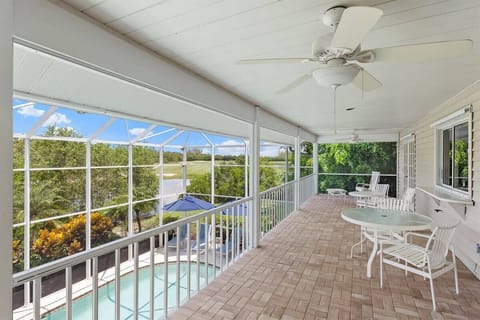 Second level patio with ample seating