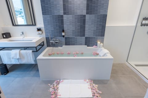 Eco-friendly toiletries, hair dryer, bathrobes, slippers