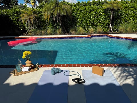Whether it's a peaceful morning stretch or kids splashing, the pool is private 