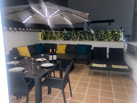 Evening outdoor dining