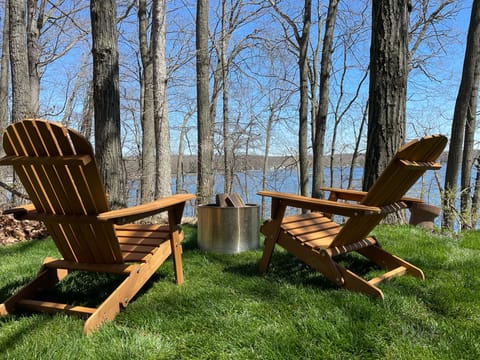 View from side of the house over lake