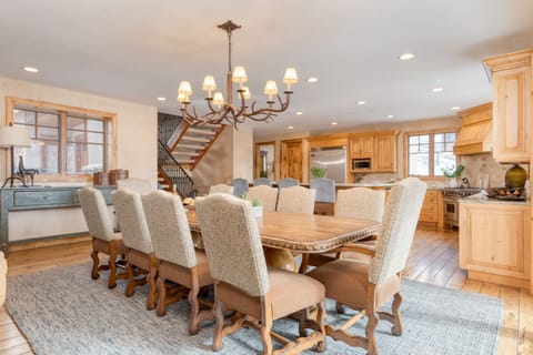 Dining table seats 10.