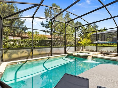 Heated pool and jacuzzi