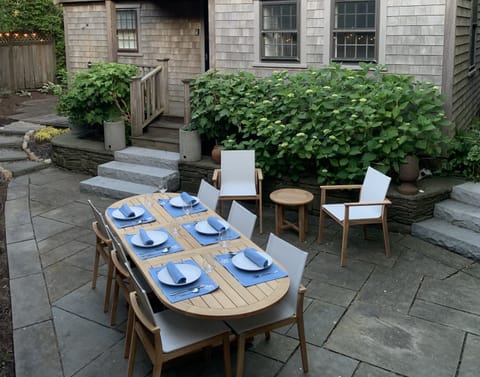 Private patio with seating for 8. Outdoor shower.