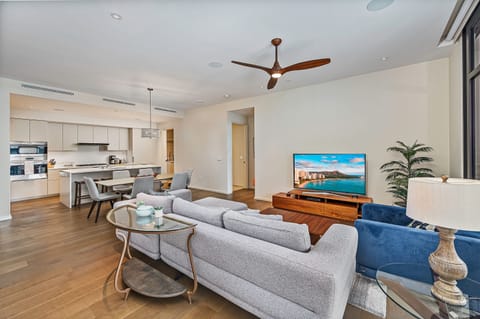 Contemporary Living Room with Flat Screen TV - Contemporary Living Room with Flat Screen TV