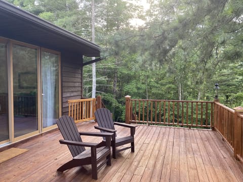 Deck outside master bedroom.
