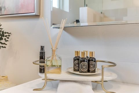 Complimentary lux bath goods from local lifestyle brand, Winton and Waits. 
