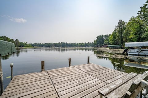 View of Daggett Lake from private dock.  Boat available for rent for add'l fee.