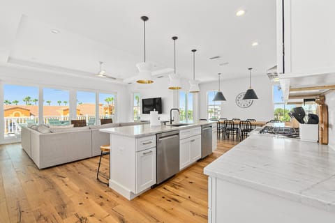 The modern open plan living/dining/kitchen with room for everyone