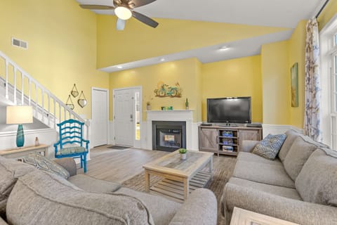 Sink into these comfy sofas and enjoy a family movie night.