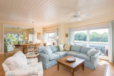 Stunning and expansive views of the lagoon and Turtle Point 18th Fairway