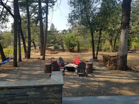 Firepit and seating area