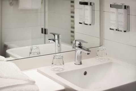 Free toiletries, hair dryer, towels