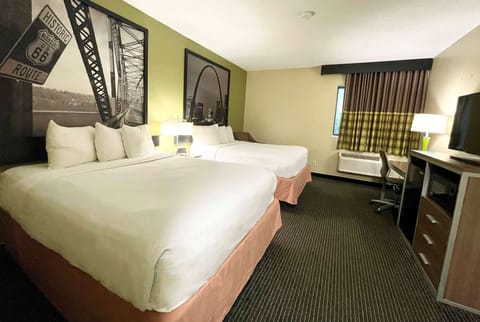 Standard Room, 2 Queen Beds | Premium bedding, desk, iron/ironing board, free cribs/infant beds