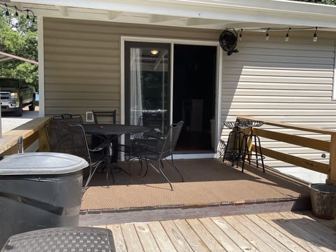 Plenty of seating on back patio