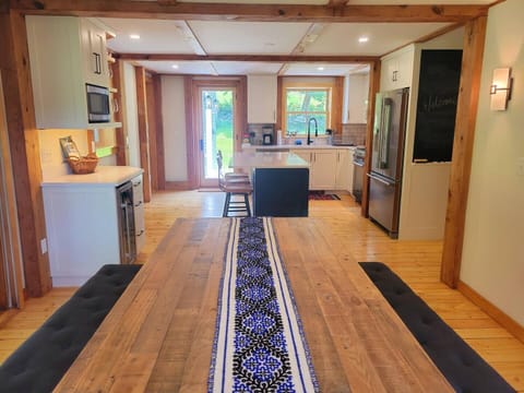 View toward kitchen from dining table