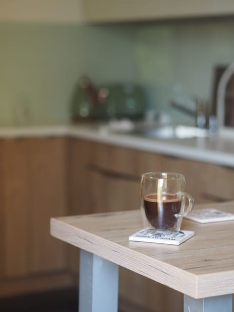 Breakfast bar with mug of coffee