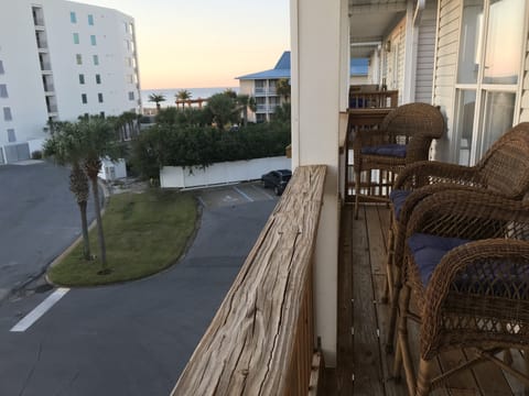 View from balcony on 3ed floor Gulf of Mexico 