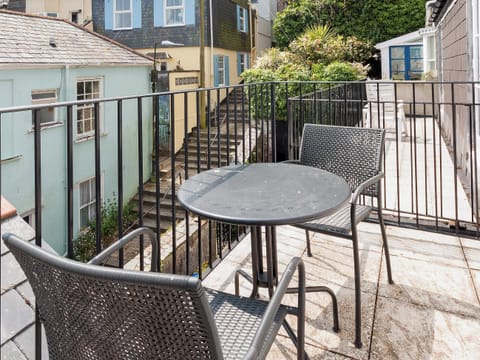 Sunny south-facing balcony | Kitcat Cottage, Dartmouth