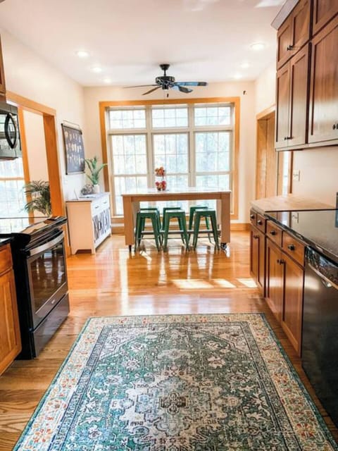 Griddle? Check. Mixer? Check. Spices, sugar, and serving dishes? All here. Just bring your people and your favorite recipes.