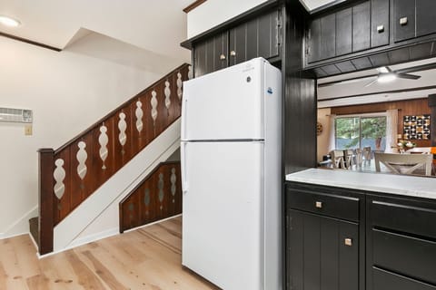 Open kitchen and Stairs to Primary and Bunk Room