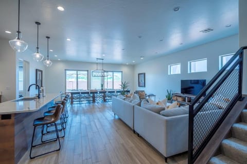 Open concept main floor living spaces