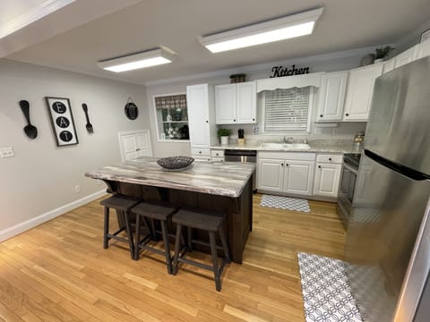Kitchen with island.