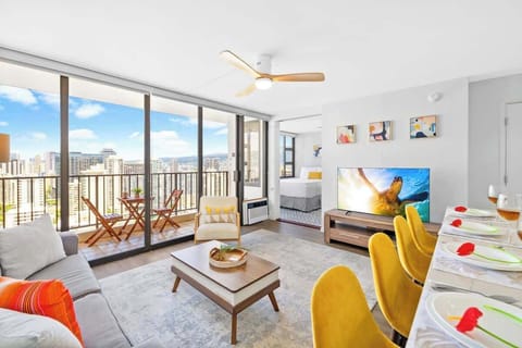 Newly renovated apartment with cozy mid-century modern furniture