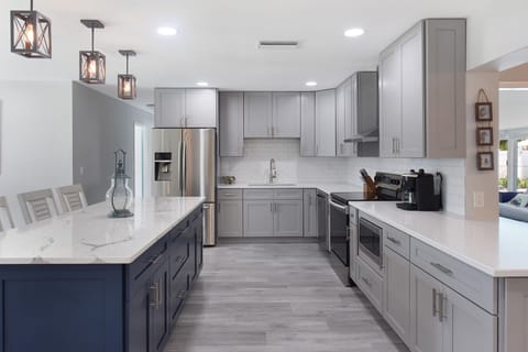 Kitchen is immaculately clean and fully equipped