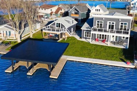 Both Sunset Retreat, loft, and new boathouse.