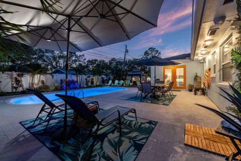 Pool Patio with seating and outside dining