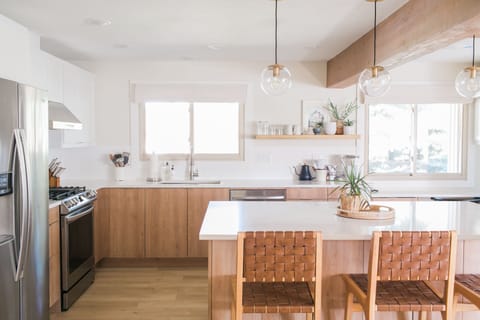 Brand new appliances including a gas range.