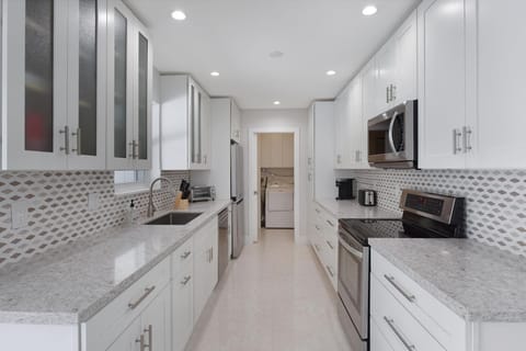 Kitchen is immaculately clean for your arrival