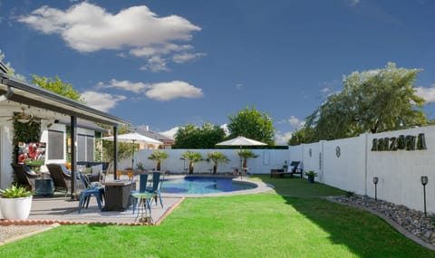 Private back yard awaits you. Take a dip and catch a game!