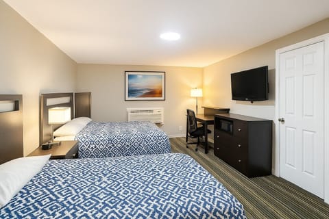 Room, 2 Double Beds | Premium bedding, iron/ironing board, free WiFi