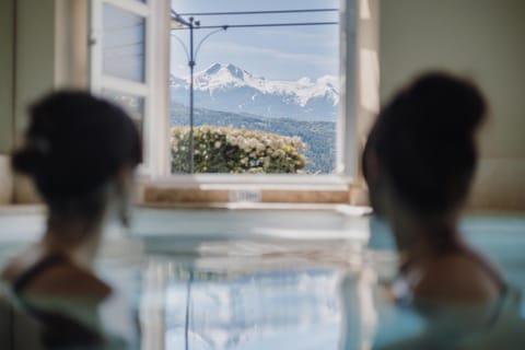 Indoor pool, open 9:00 AM to 7:00 PM, sun loungers