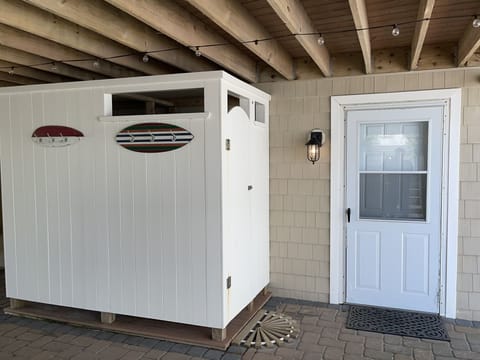Outside beach shower
