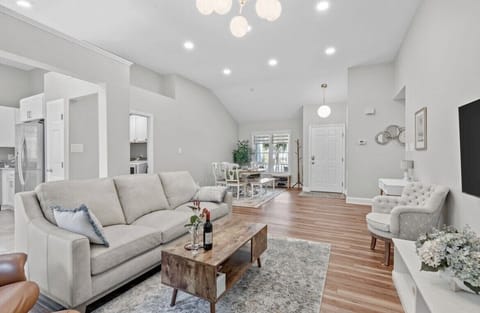 Recessed lights and dimmers in every room! So bright and airy! 