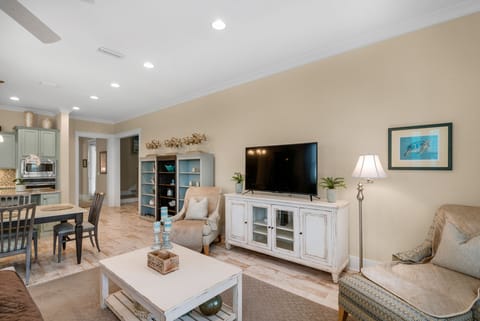 Living room with flat screen TV