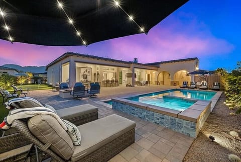 Chaise beside pool