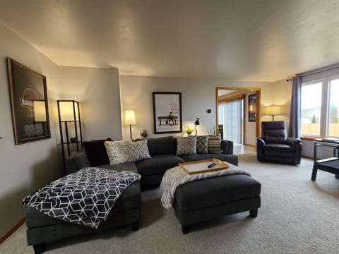 Super comfy sectional for reading, movies or just crashing.