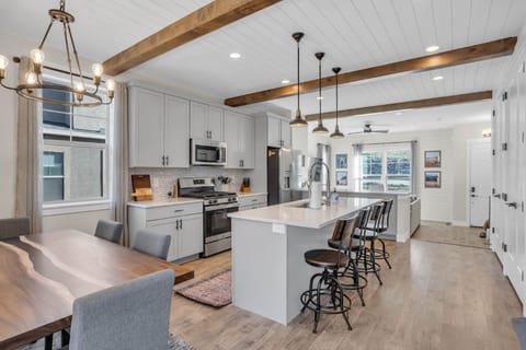 Spacious kitchen and dining area. 