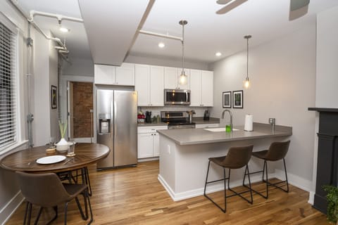 Enjoy making a meal in from our fully stocked kitchen.